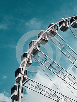Giant Wheel (Grande Roue De Paris) Amusement Park in Paris, France in Jardin des Tuileries photo