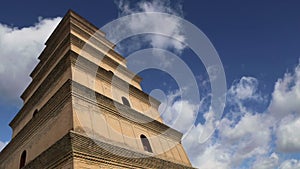 Giant Wild Goose Pagoda or Big Wild Goose Pagoda, is a Buddhist pagoda located in southern Xian Sian, Xi`an, China