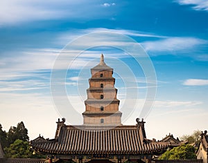 Giant wild goose pagoda in sian