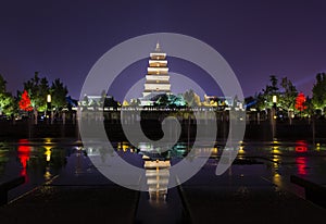 Giant Wild Goose Pagoda at Xian, China