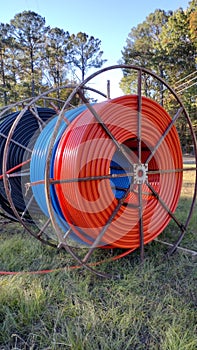 Giant wire wheels orange blue