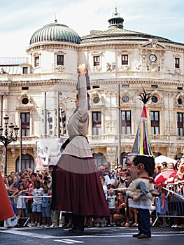 Giants and big heads in Bilbao