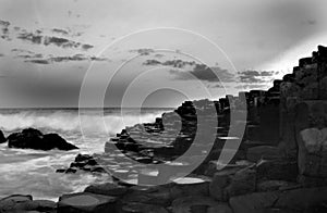 Giants Causeway Black and White