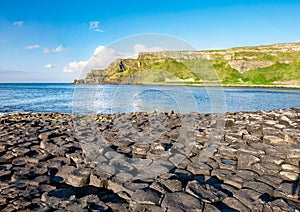 Giants Causeway and cliffs in Northern Ireland