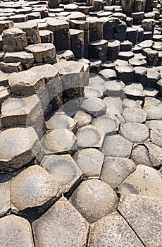 The Giants Causeway in County Antrim of Northern Ireland