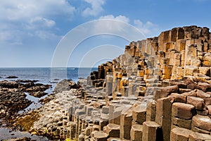 The Giants Causeway in County Antrim of Northern Ireland