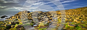 Giants Causeway rocks and ocean, Northern Ireland, UK