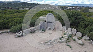 Giants\' grave of S\'Ena e Thomes built during the bronze age