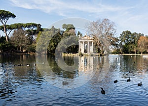 Giardino del Lago in Rome Italy Lake photo