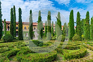 Giardino Giusti garden in Italian town Verona photo