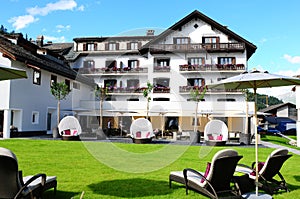 The Giardino Mountain Hotel garden in ChampfÃÂ¨r next to St. Moritz photo