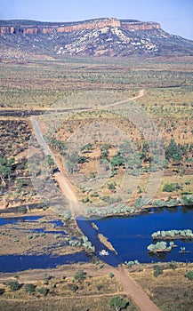 The Gibb river road crossing the Pentecost river.