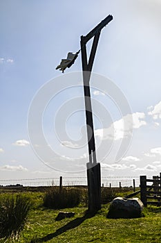 The gibbet, Elsdon, Northumberland, England, UK. photo