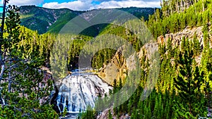 Gibbon Falls in the Gibbon River in Yellowstone National Park