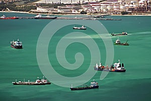 Gibraltar harbour bay traffic