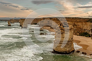 Gibson steps and the twelve apostoles along great ocean road in