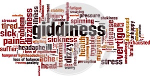 Giddiness word cloud