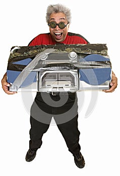 Giddy Man with Boom Box photo