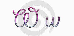 Giddyup spaghetti bootlace neon gradient sans serif alphabet letters calligraphy letter typeface typography unique