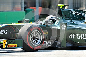 Giedo Van Der Garde racing at Singapore GP 2012