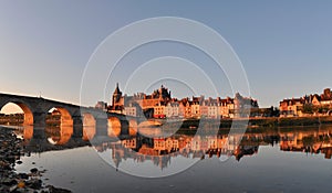 Gien bridge over Loire river