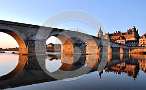 Gien bridge over Loire river