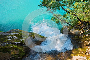 Giessbach waterfall, lake Brienzersee, switzerland