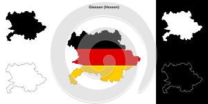 Giessen outline map