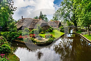 Giethoorn Village Scene