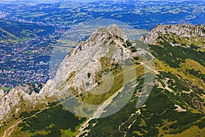 Giewont with a cross photo