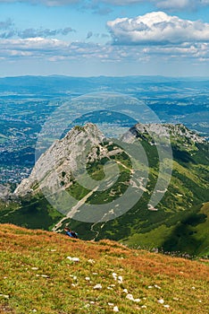 Giewont from Malolazniak hill in Western Tatras mountains