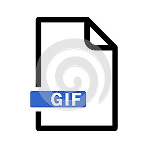 GIF File format icon, vector
