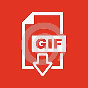 The GIF icon. File format symbol. Flat