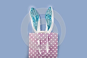 Gift bag with bunny ears