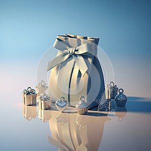 Gift bag with decorative ornaments