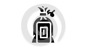 gift bag soap glyph icon animation