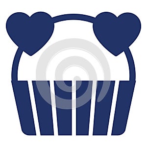 Gift basket, gift hamper Isolated Vector icon which can easily modify or edit