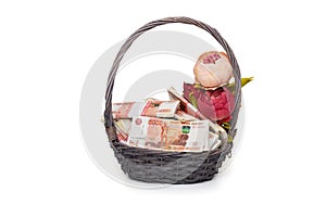 Gift basket with money