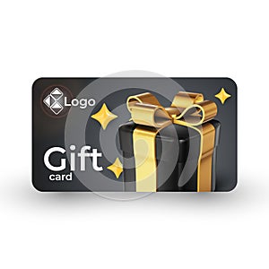 Gift or bonus card, reward card design template. Customer loyalty program concept