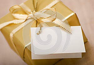 Gift box with blank card