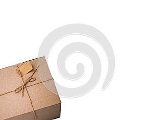 Gift box with bow isolated on white background