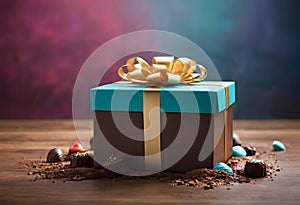 gift box with chocolate candy