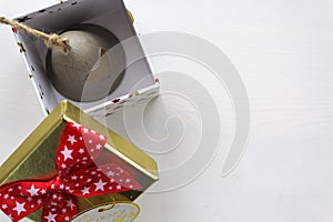 Gift box with Christmas Decorative bell inisde