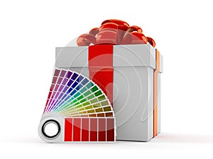 Gift box with color sampler