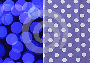Gift box with colorful circle dot for giving in special event on blurry blue light background