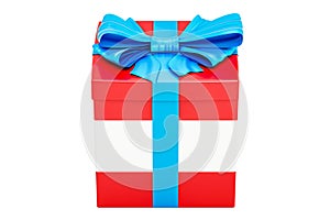 Gift box with flag of Austria, holiday concept. 3D rendering
