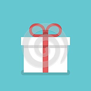 Gift box, flat design