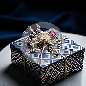 Gift Box with Floral Decoration