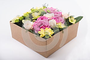 Gift box with flowers