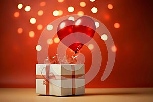 gift box with heart gift box with red heartgift, christmas, birthday, bow, ribbon, celebration, holiday, decoration, valentine,